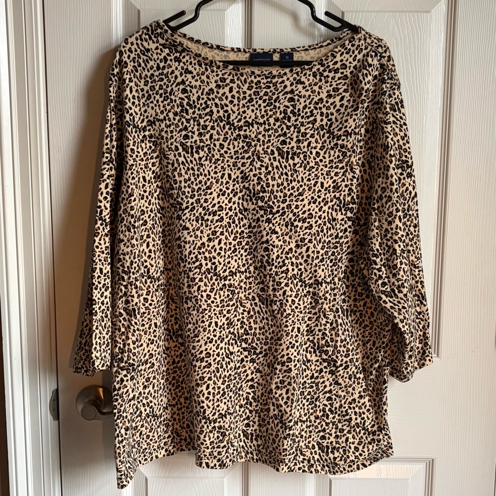 WESTBOUND Leopard Print Top